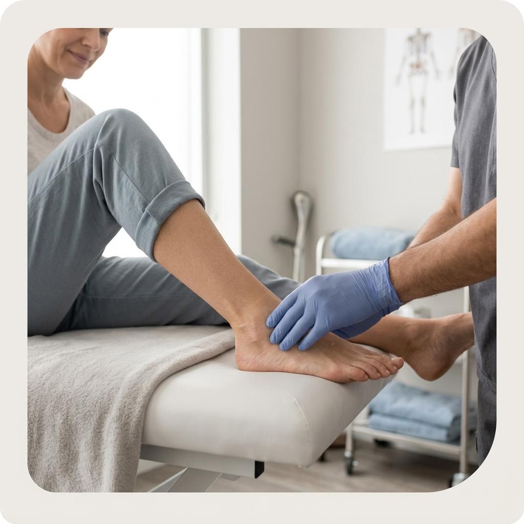 صورة سريرية توضح اعتلال أوتار الشظية (Peroneal Tendinosis)