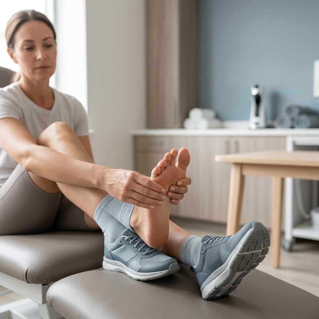 صورة سريرية توضح إصابة العظام السمسمية (Sesamoid)
